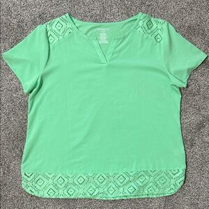 VanHeusen Green Short Sleeve Top Sz XL